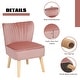 preview thumbnail 24 of 28, Costway Leisure Chair and Ottoman Thick Padded Velvet Tufted Sofa Set