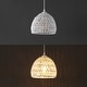 preview thumbnail 86 of 115, Jigu 1-Light Woven Rattan/Iron LED Pendant, by JONATHAN Y