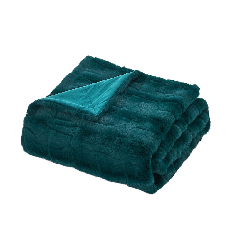 Home Soft Things Stylish FauxFur Throw Soft Fluffy Warm Blanket