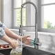 preview thumbnail 10 of 139, Kraus Britt Commercial 3-Function 1-Handle Pulldown Kitchen Faucet KSF-1691 - 22 1/4" Height - SFS - Spot Free Stainless Steel