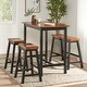 preview thumbnail 14 of 30, Christopher Knight Home Pomeroy 4-piece Wood Dining Set Brown