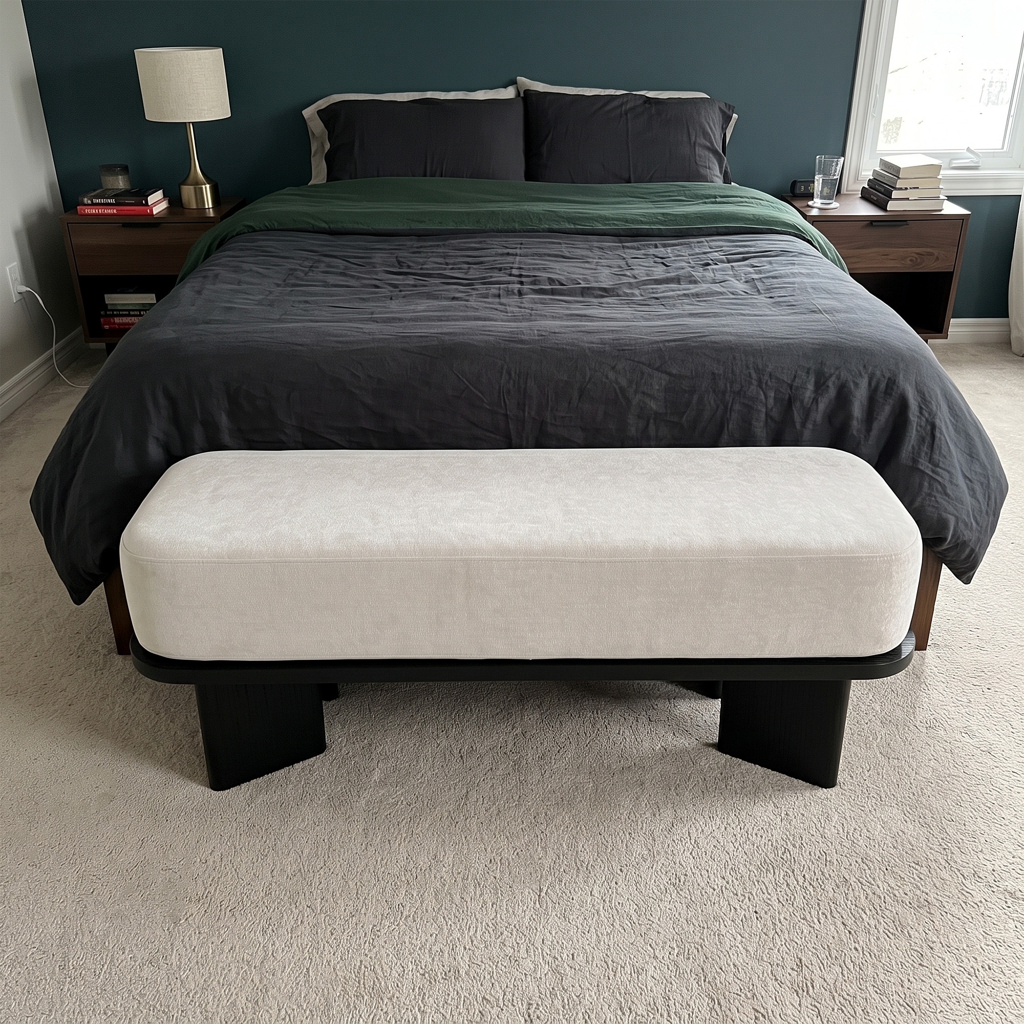48" Upholstered Ottoman Bench for Bedroom Living Dining Room