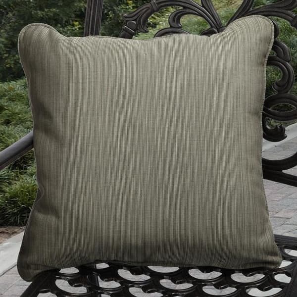 Sorra Home Sunbrella Canvas Black Outdoor Corded Throw Pillows (2-Pack)