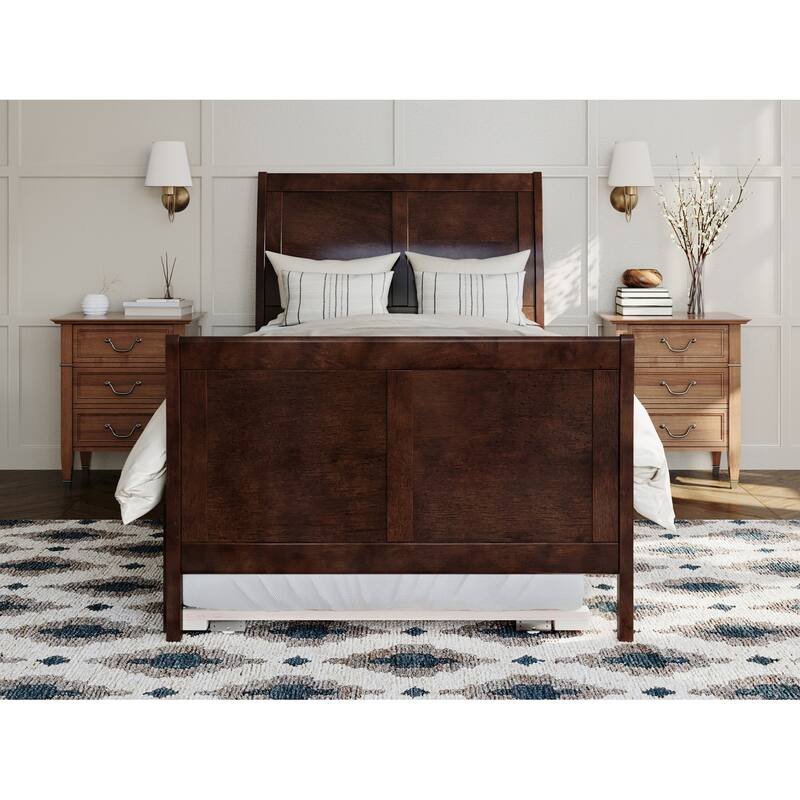 Portland Solid Wood Platform Bed with Matching Footboard and Trundle