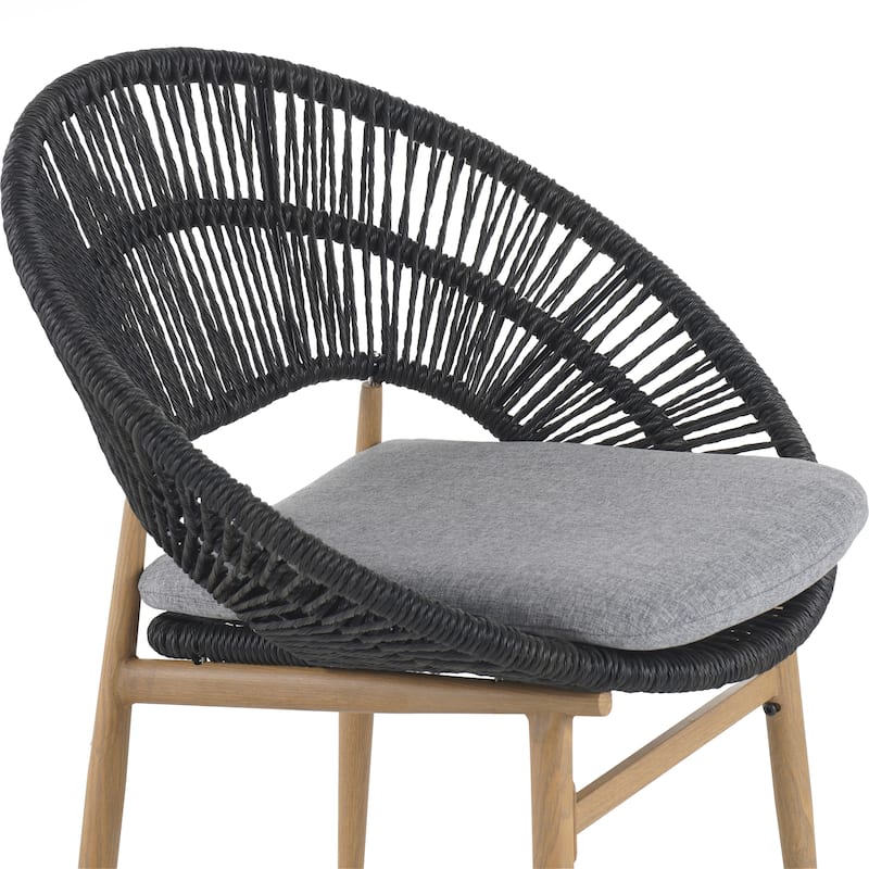 Outdoor Wicker Papasan Style Dining Chair