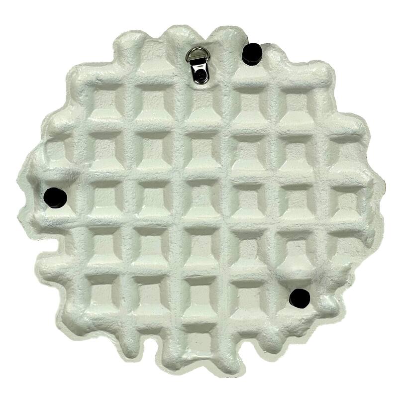 Belgian Waffle Cast Iron Trivet Plaque 8.25" Kitchen Decor Zeckos - 8 X 8.25 X 0.75 inches