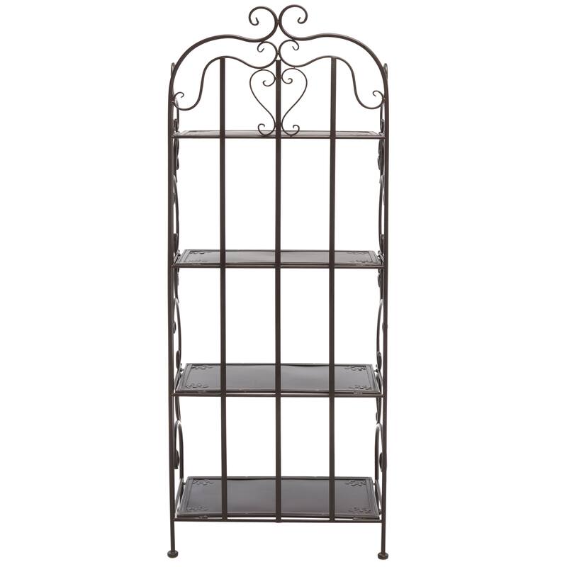 SAFAVIEH Outdoor Monserrat 4-Tier Shelf Unit - 66Wx25Dx13H