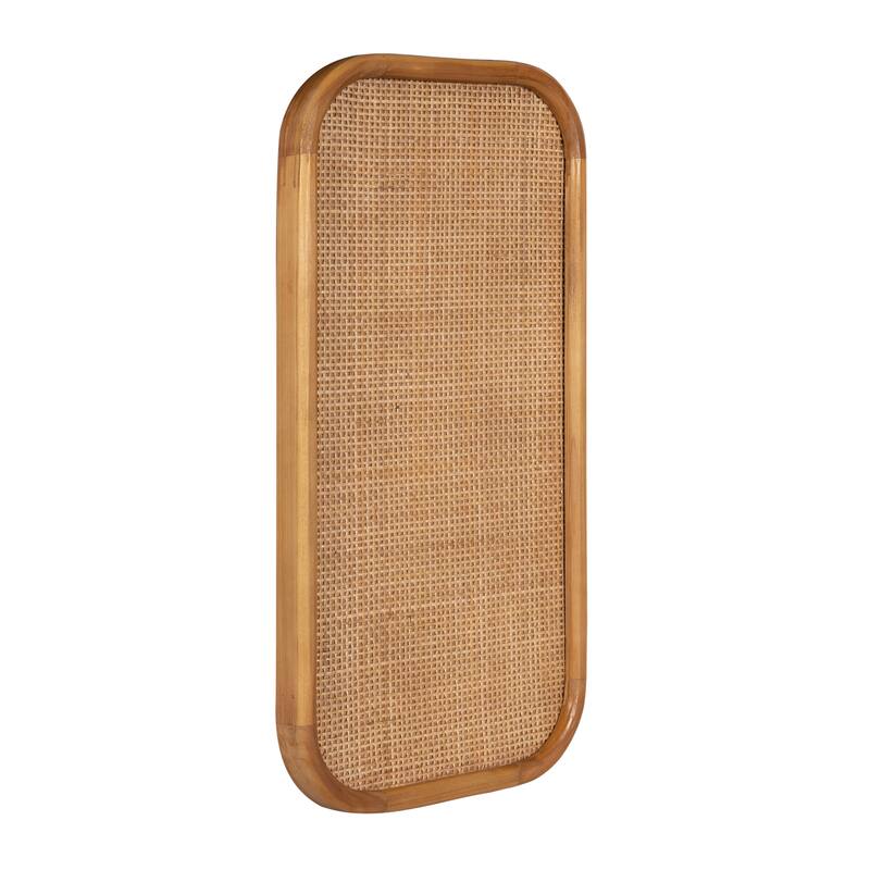 Kate and Laurel Planche Rattan Wall Pinboard - Tan