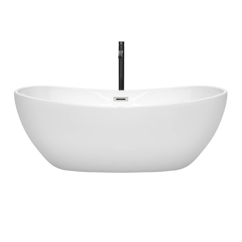 Wyndham Collection Rebecca 65-inch Freestanding Bathtub with Faucet