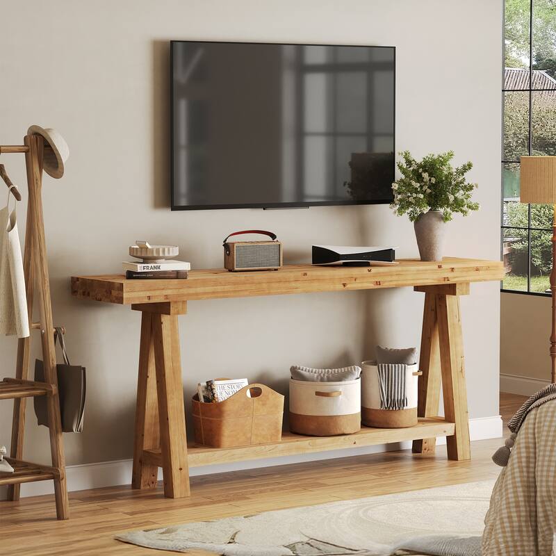 71-Inch TV Stand for 75-Inch TVs, Farmhouse TV Console