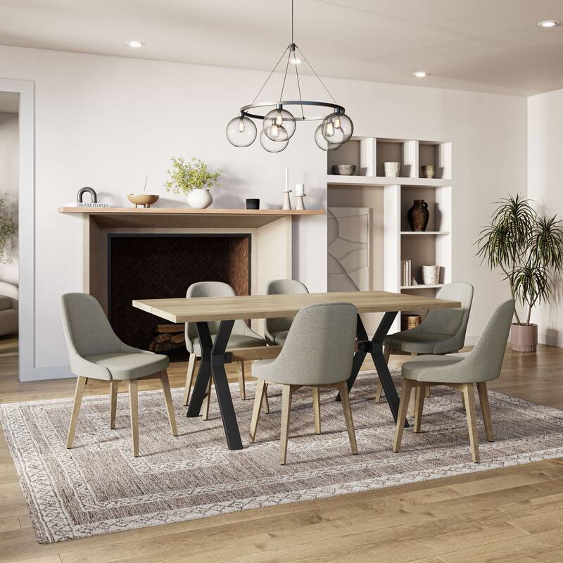 Amisco Hadley Upholstered Dining Chair with Solid Wood Legs