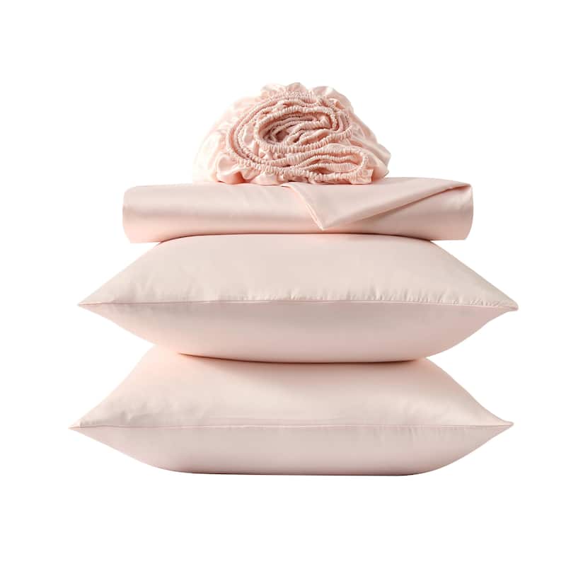 Laura Ashley Satin Bliss Solid Sheet Set