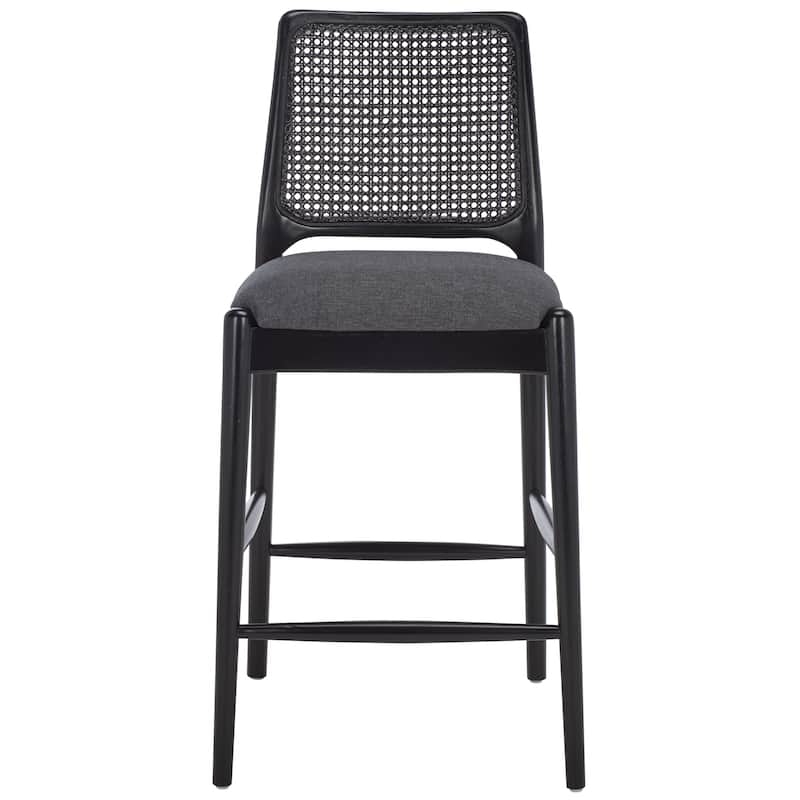 SAFAVIEH Home Reinhardt Rattan Counter Stool - 18"W x 19"D x 41"H