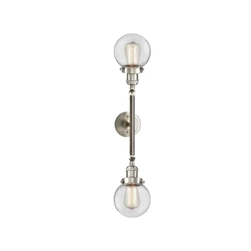 Innovations Lighting Beacon 2 Light 23" Wide Bathroom Vanity Light - Brushed Satin Nickel / Clear