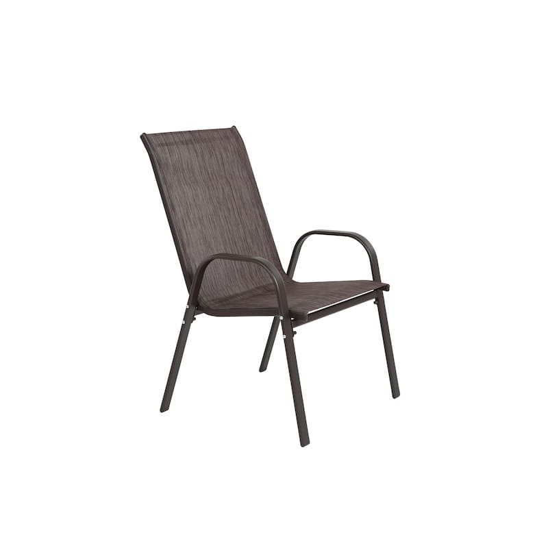 Outdoor Camping Chairs with Breathable Textilene Fabric, Set of 2