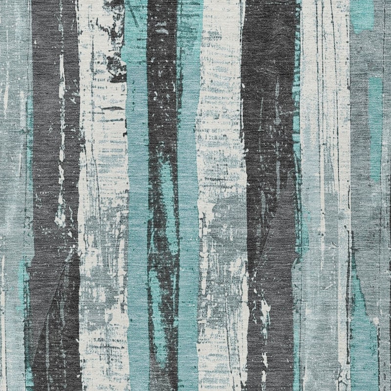 HomeRoots Striped Transitional Rectangle Outdoor Rug