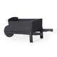 preview thumbnail 7 of 11, Wooden Wheelbarrow Planter Pot Garden Dark Grey Cart Planter Box
