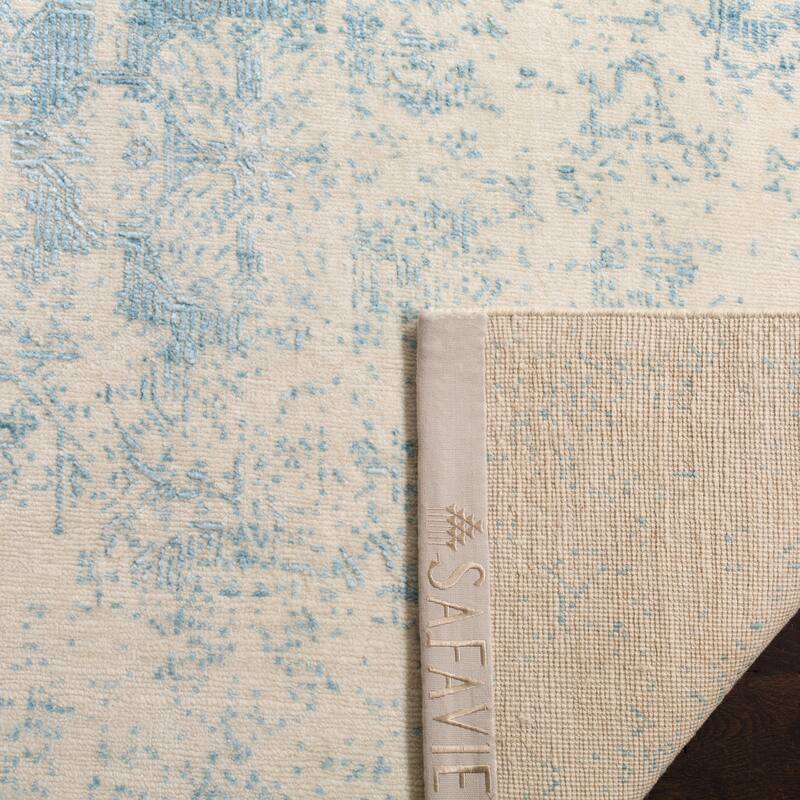 SAFAVIEH Couture Hand-knotted Centennial Fioretta Modern Abstract Silk Rug