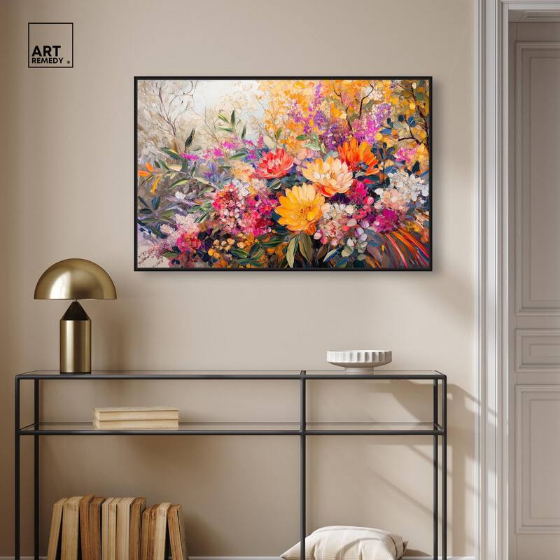 Golden Hour Garden Canvas by Art Remedy