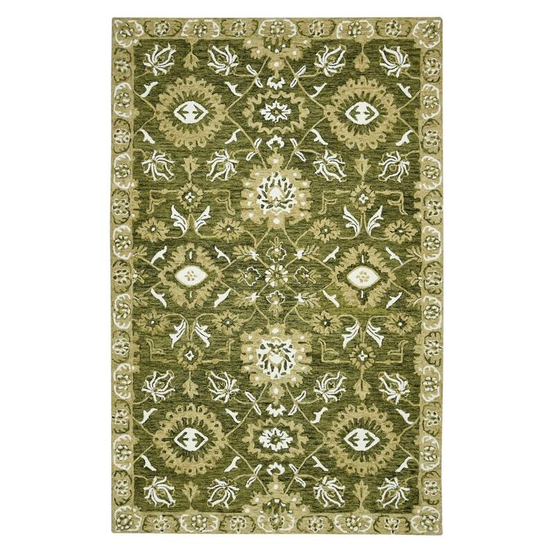 HomeRoots Floral Medallion Traditional Rectangle Area Rug