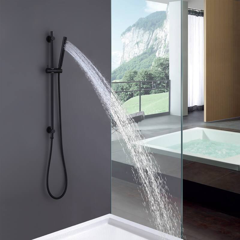 Single Function Wall Mounted Adjustable Handheld Shower Head With Slide Bar
