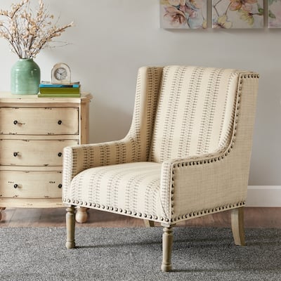 Madison Park Tita Tan Geometric Patterned Accent Chair