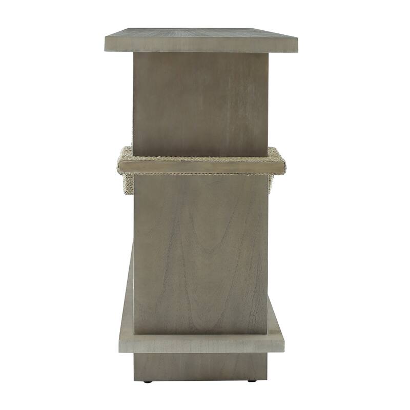 Elk Home Riverview Polished Slate Wood Console Table