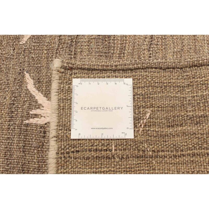 ECARPETGALLERY Flat-Weave Ankara FW Brown Wool Kilim - 5'10 x 9'0