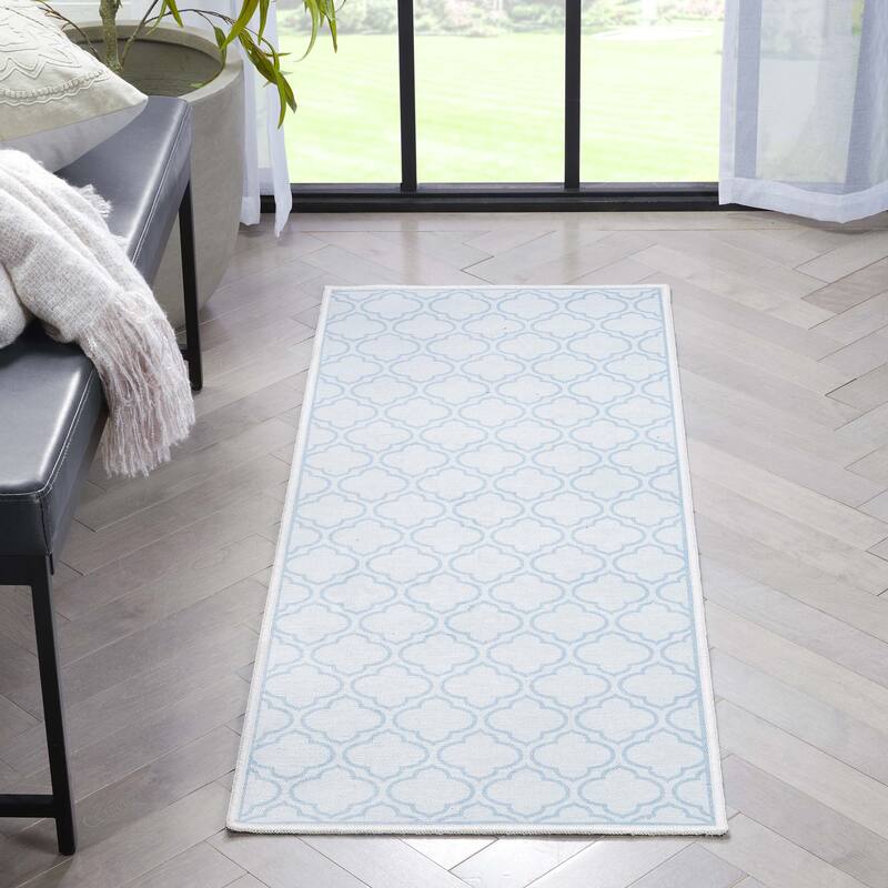 Well Woven Apollo Lattice Moroccan Machine Washable Area Rug