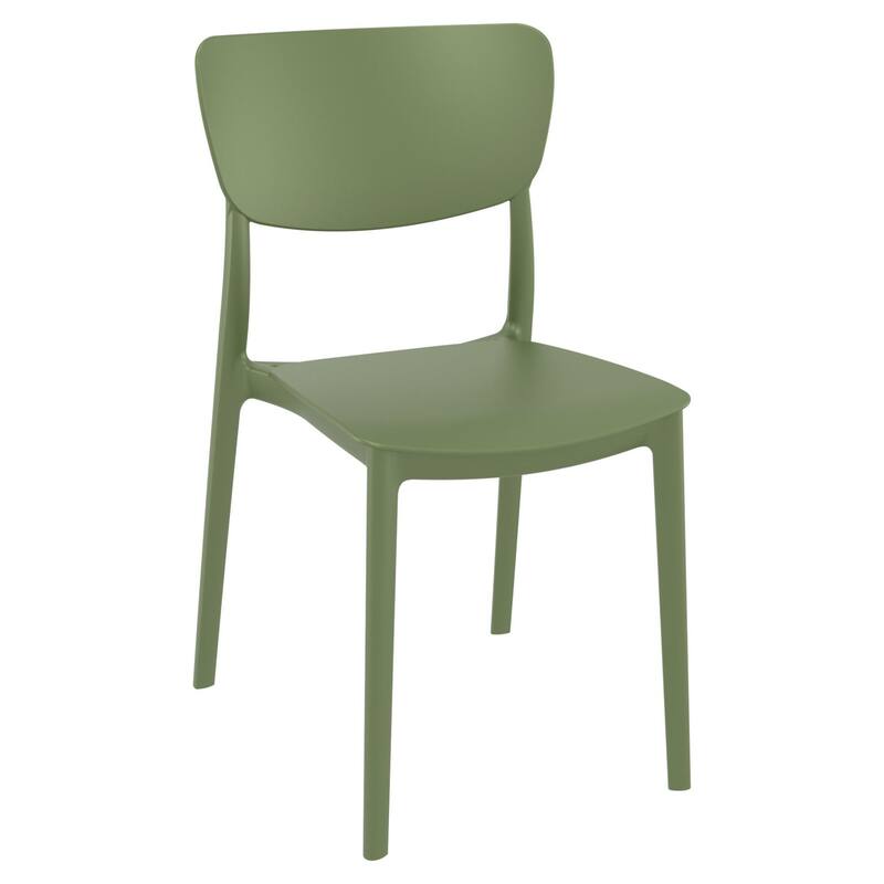 33" Olive Green Solid Stackable Patio Dining Chair