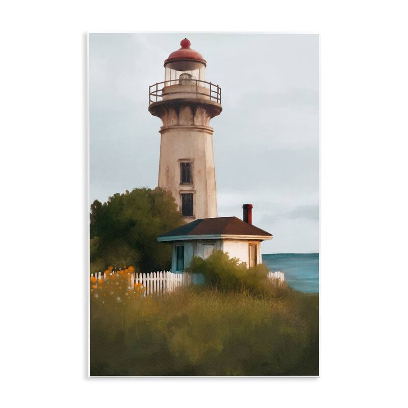 Stupell Scenic Summer Lighthouse View Wall Plaque Art Design By Elizabeth Medley - 13 x 19