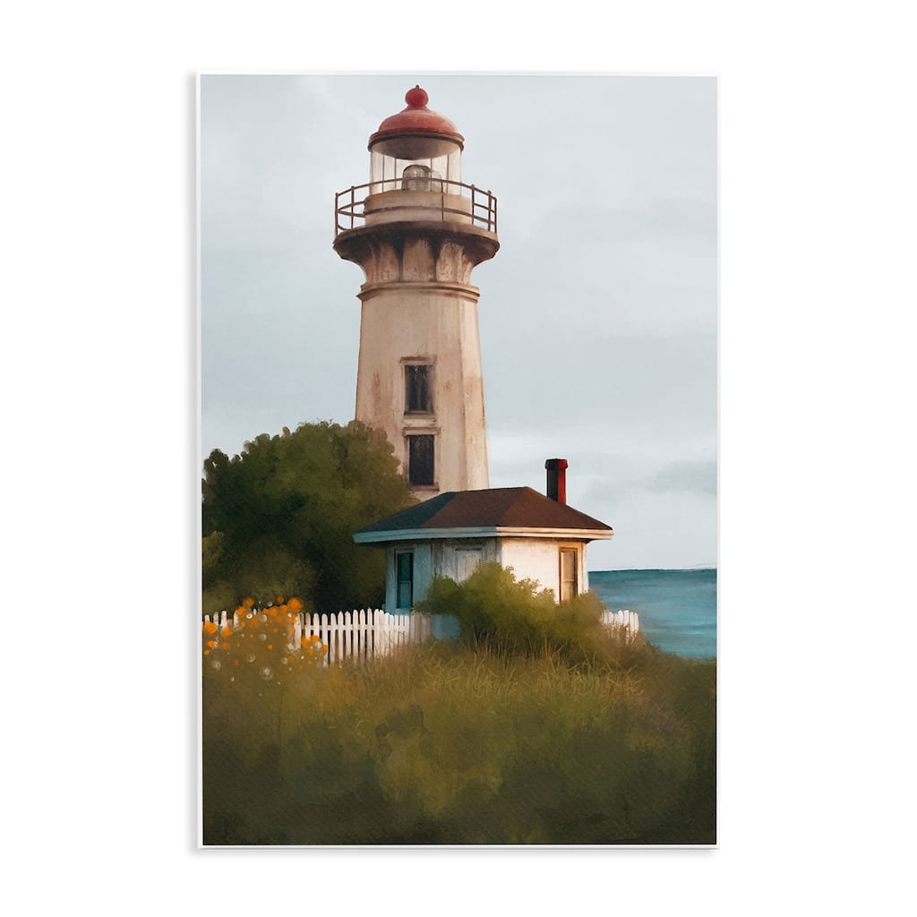 Stupell Scenic Summer Lighthouse View Wall Plaque Art Design By Elizabeth Medley