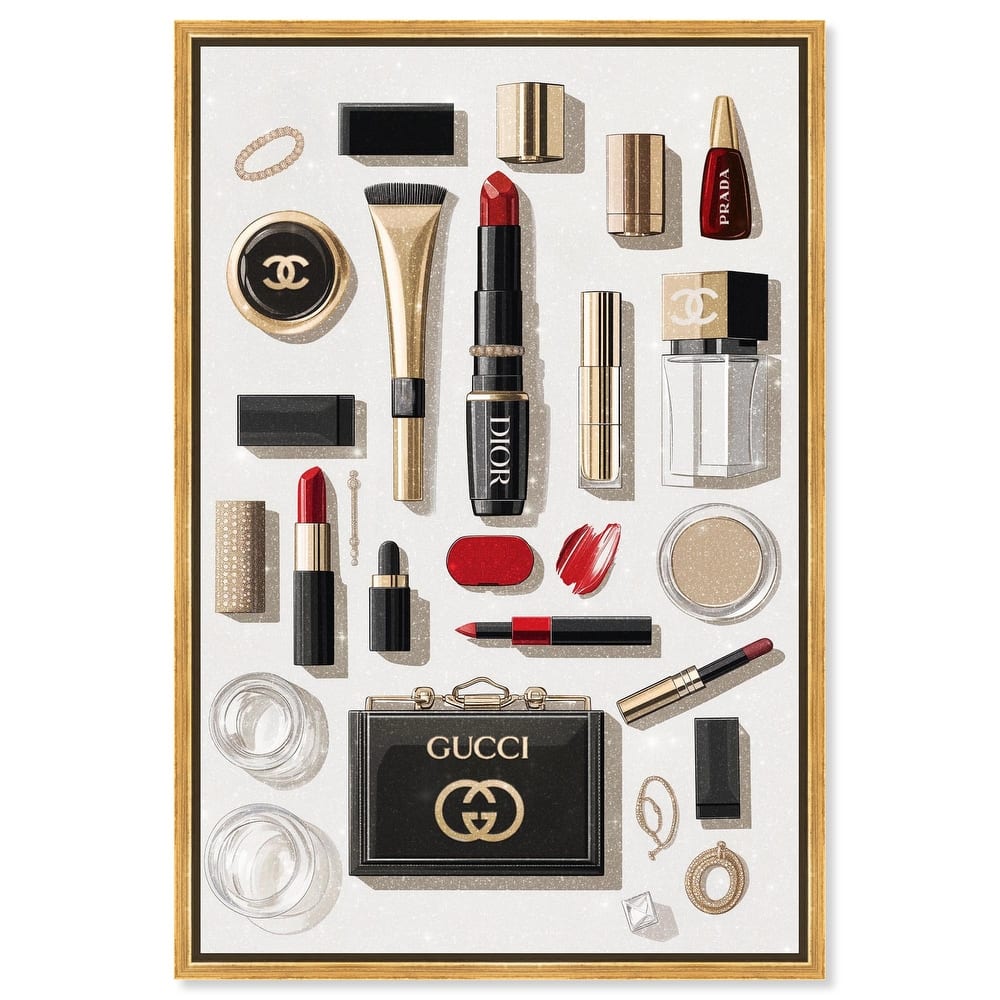 Luxury Makeup Collection II Canvas by Art Remedy