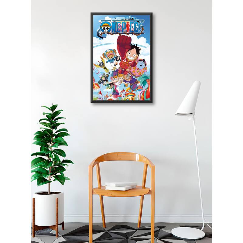 One Piece - Egg Head Framed Art Poster - 24 x 36 Inch