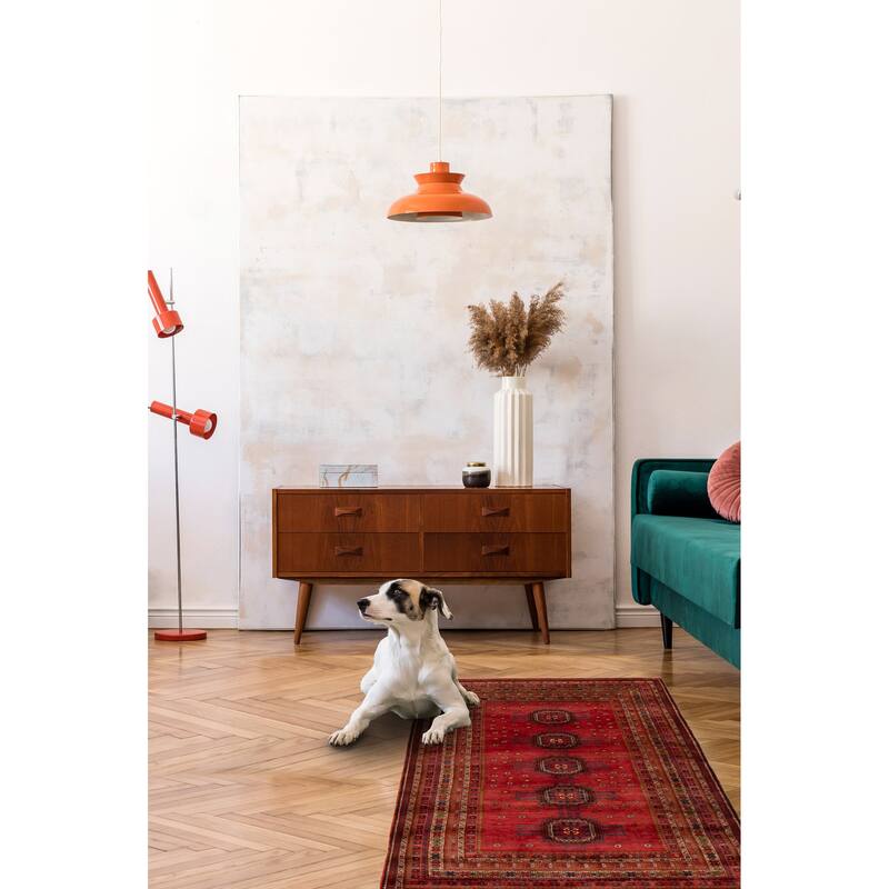 ECARPETGALLERY Hand-knotted Konya Anatolian Red Wool Rug - 4'9 x 9'4