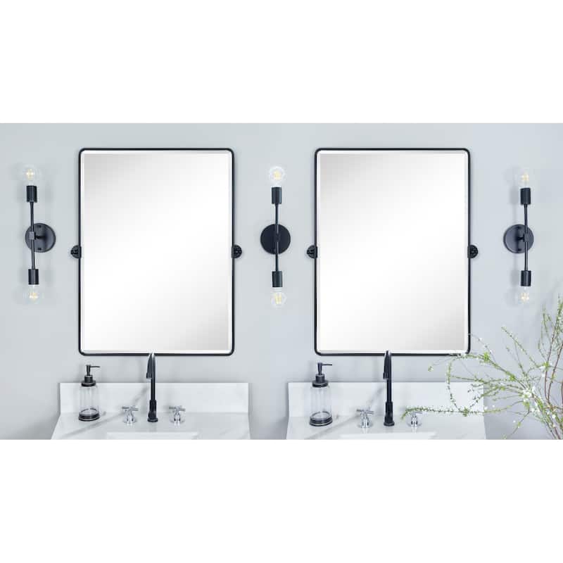 Woodvale Rectangle Metal Wall Mirrors