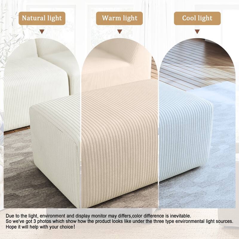 DREAMSIDEA Rectangular Oversized Accent Ottoman