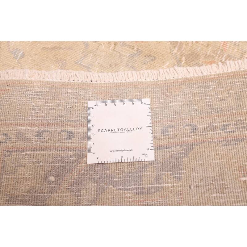 ECARPETGALLERY Hand-knotted Antalya Vintage Khaki Wool Rug - 4'9 x 7'5