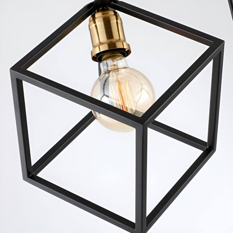Contemporary Cube Pendant Lighting, Elegant Geometric Square Ceiling Lights -Luxury Modern Hanging Light Fixtures
