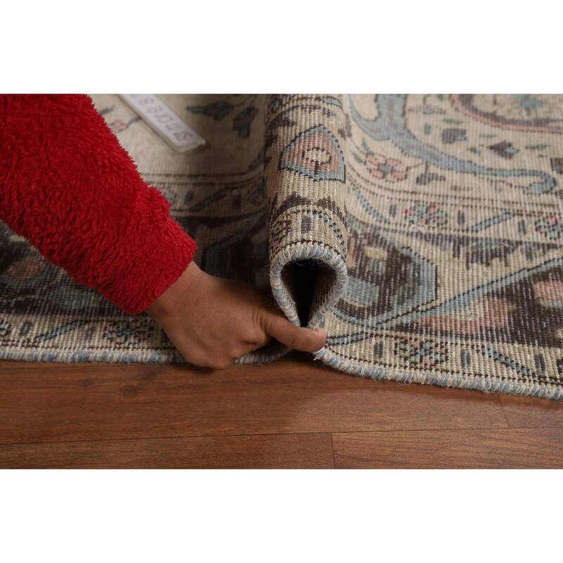 Floral Medallion Tabriz Persian Area Rug Handmade Wool Carpet - 6'7"x 9'8"