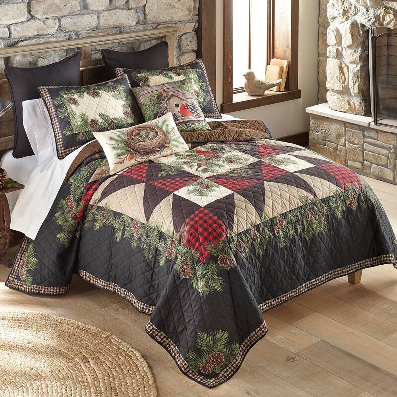 Donna Sharp Cardinal Pine 3PC Quilt Set