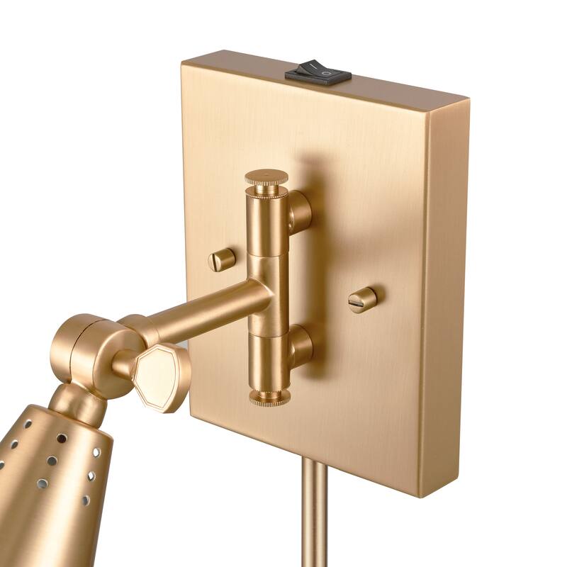 Elk Home Whitmire Brushed Gold With Metal Shade 1 Light Sconce