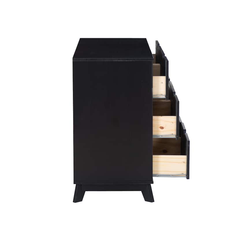 Purcell 4-Piece Bedroom Set with 6-Drawer Dresser and 2 Nightstands