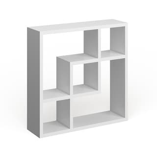 Danya B Geometric Square Wall Shelf with 5 Openings FF4513B 