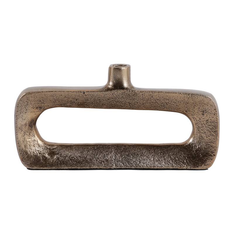 Modern Metal Open Cut Out Bud Vase - Short Flower Vase