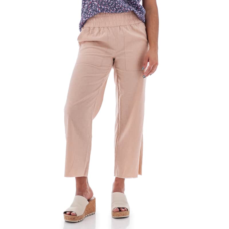 Aventura Women's Temple Pull-On Crop Pant - Misty Rose - X-Small