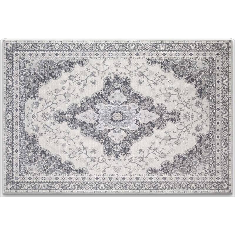 HomeRoots Medallion Traditional Rectangle Area Rug