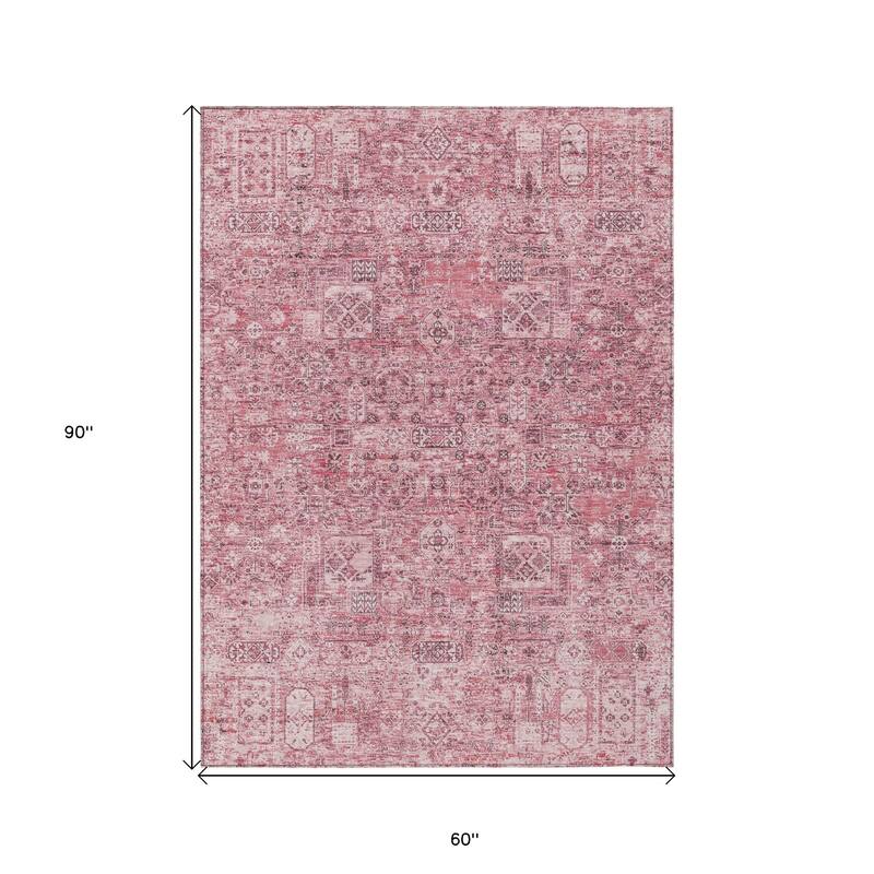 HomeRoots Floral Transitional Rectangle Outdoor Rug