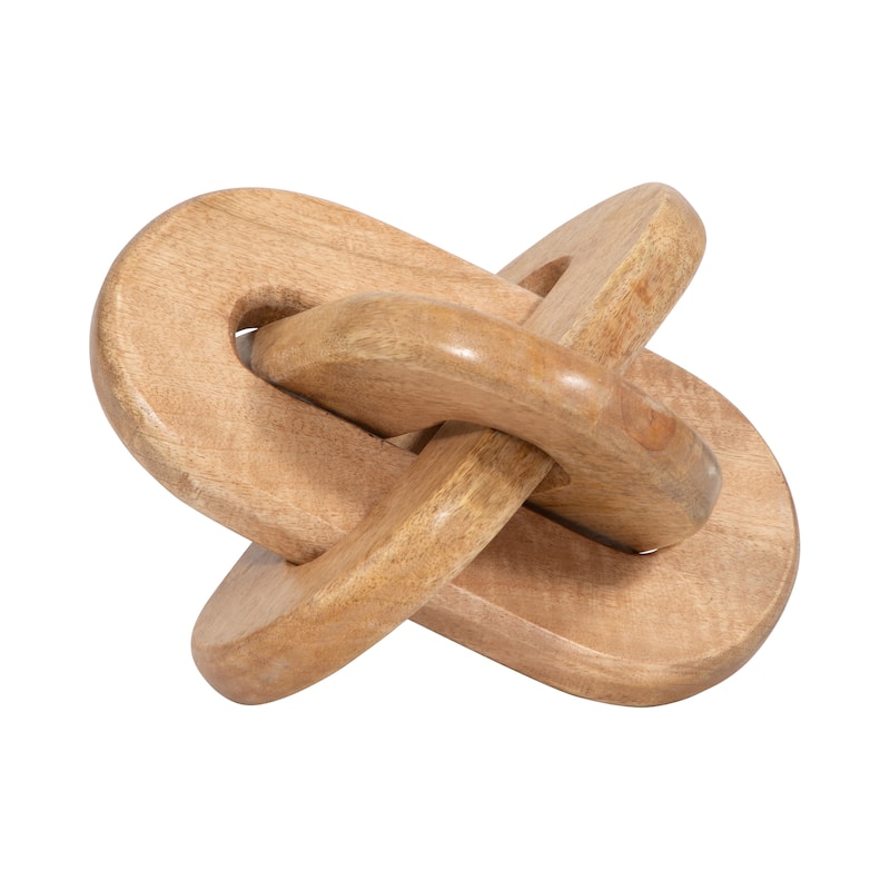 Sagebrook Home Neutral Wood Decorative Knot Figurine