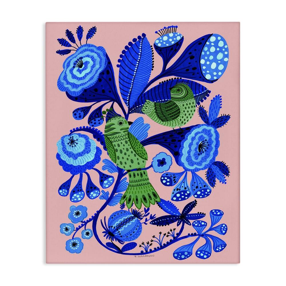 Stupell Folk Style Birds in Nature Canvas Wall Art Design By Kay Widdowson